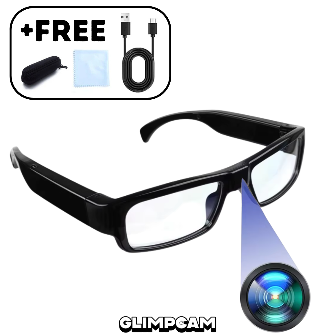 GlimpCam Everyday Camera Glasses